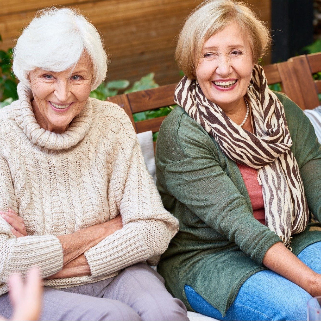 friendly senior women smiling